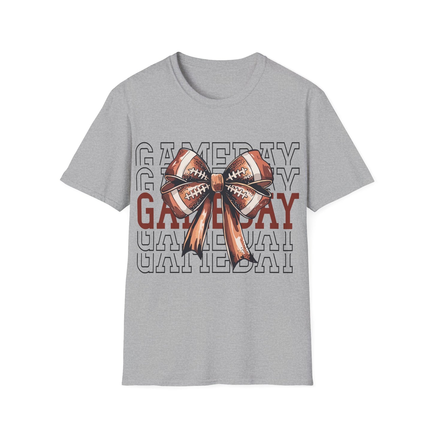 Game day with bow Unisex Softstyle T-Shirt