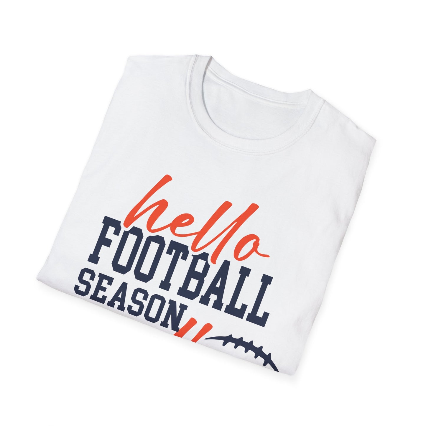 Hello football goodbye wife Unisex Softstyle T-Shirt