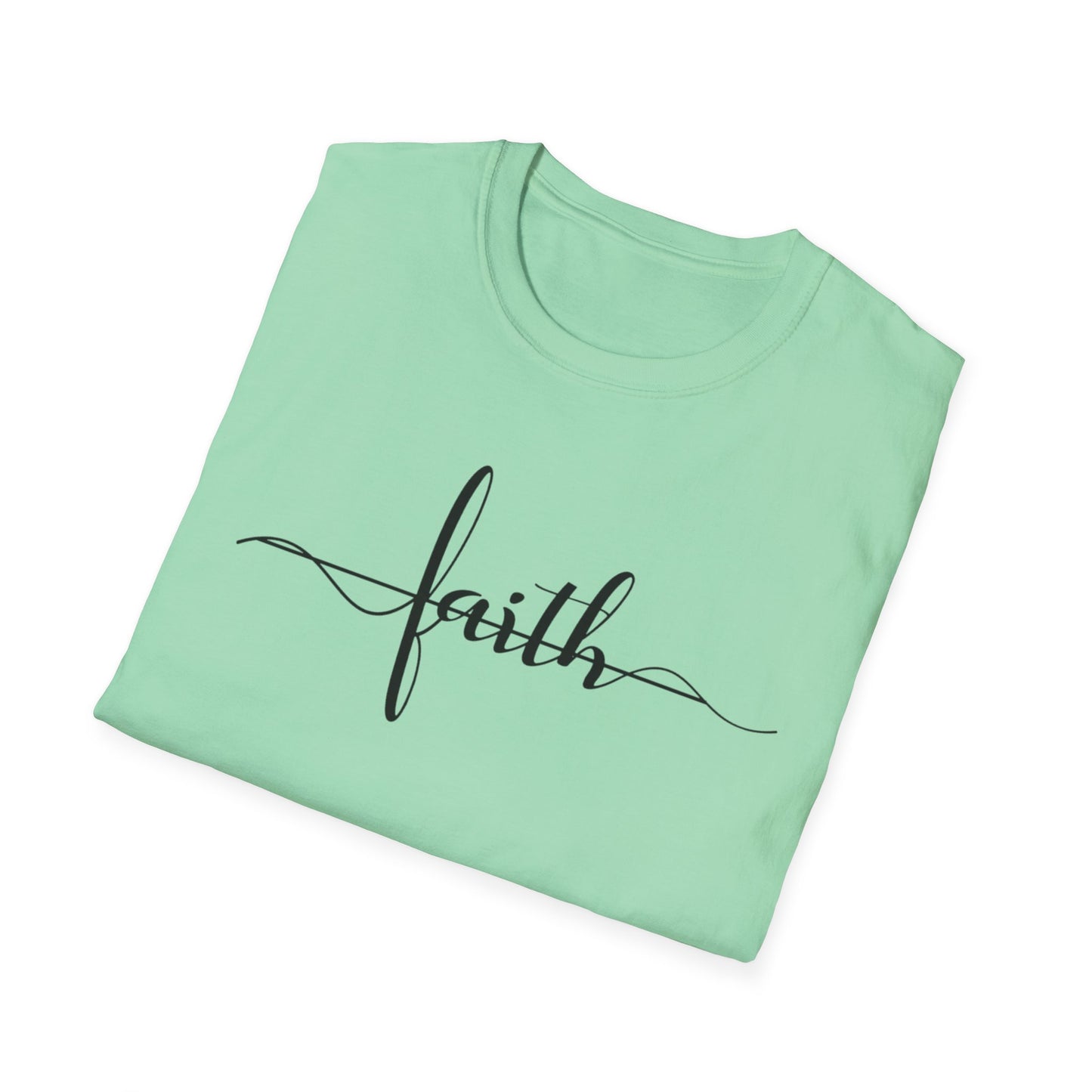 Faith horizontal -Inspired Unisex Softstyle T-Shirt, Inspirational Tee