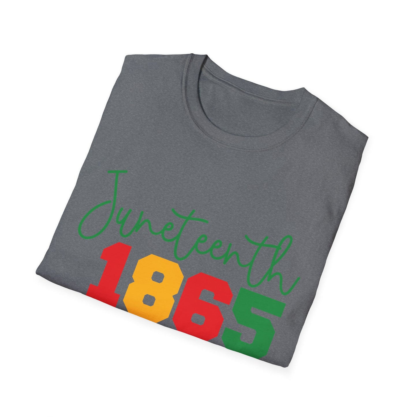 Juneteenth 1865 Unisex Softstyle T-Shirt | Celebrate Freedom, Black History, African American Culture, Casual Wear, Gift for Juneteenth
