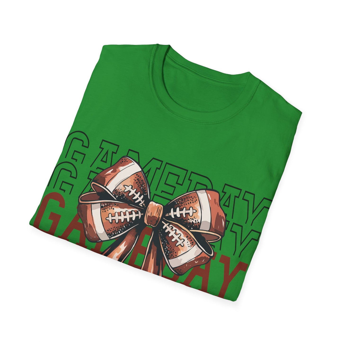 Game day with bow Unisex Softstyle T-Shirt