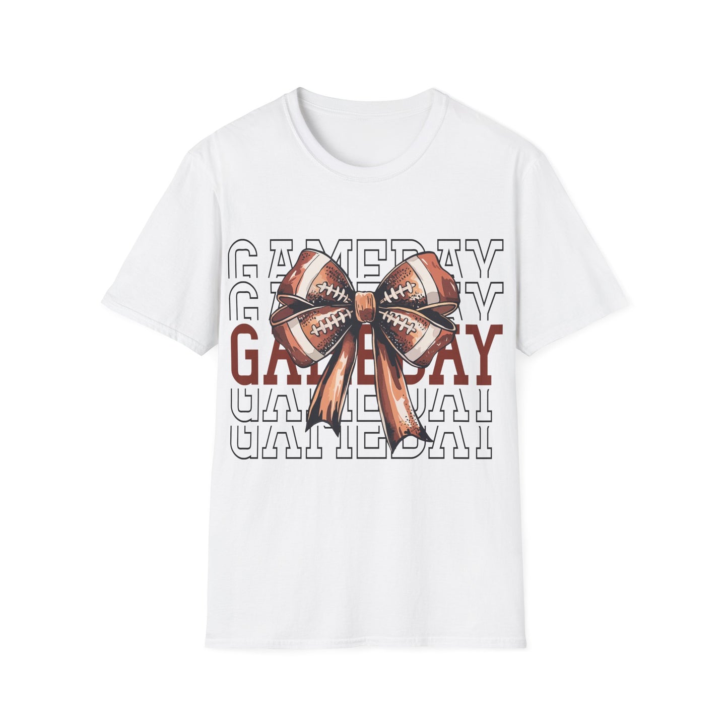 Game day with bow Unisex Softstyle T-Shirt