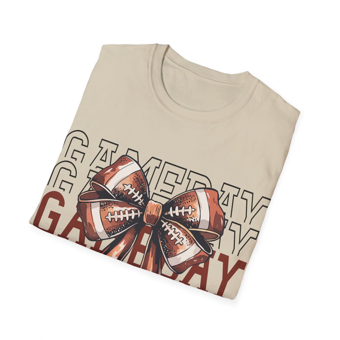 Game day with bow Unisex Softstyle T-Shirt