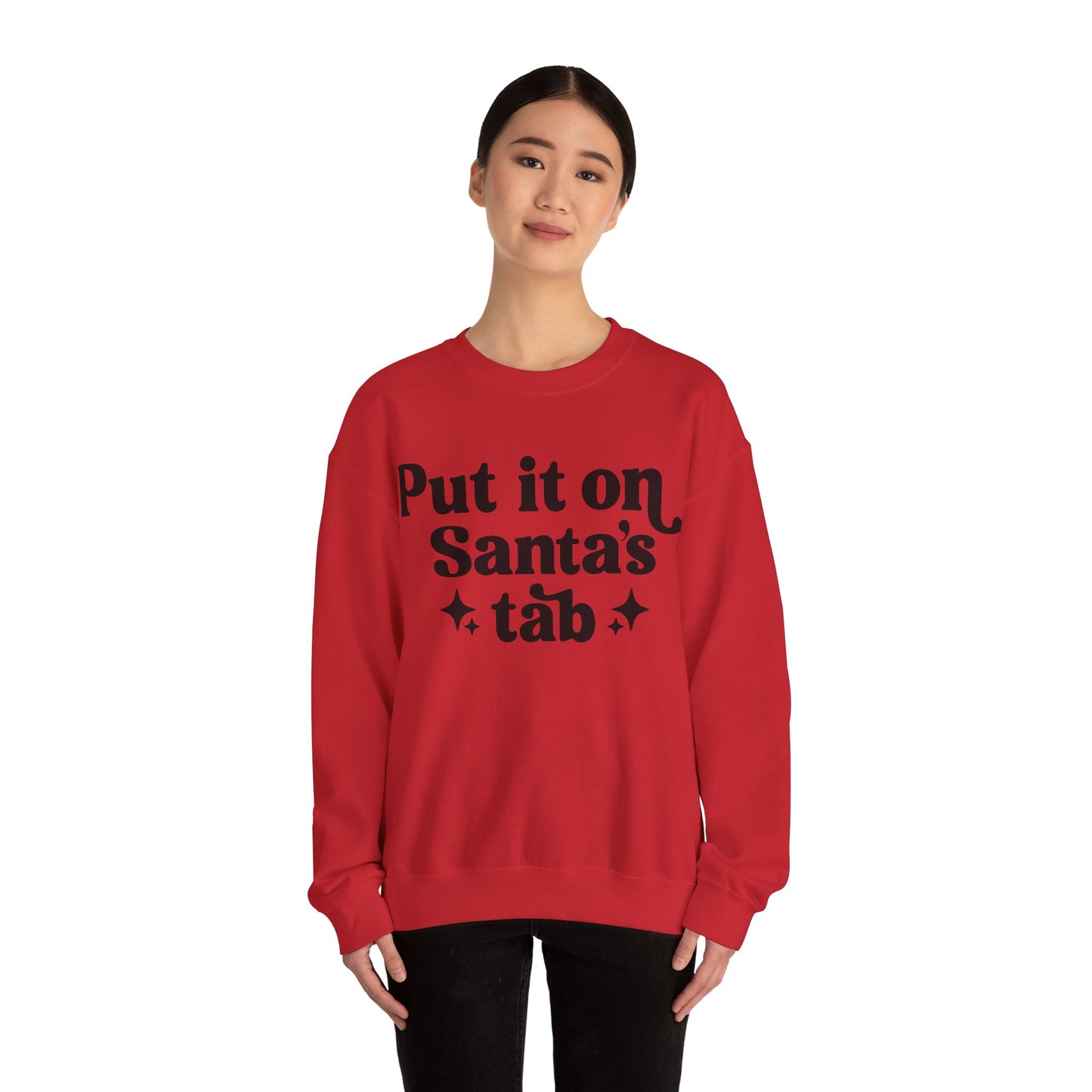 Put it on Sant's Tab Unisex Heavy Blend™ Crewneck Sweatshirt