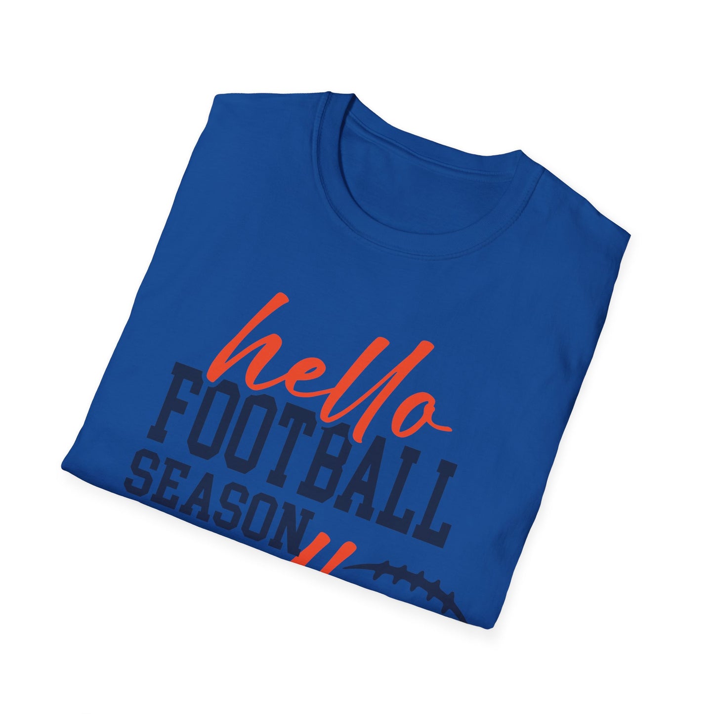 Hello football goodbye wife Unisex Softstyle T-Shirt