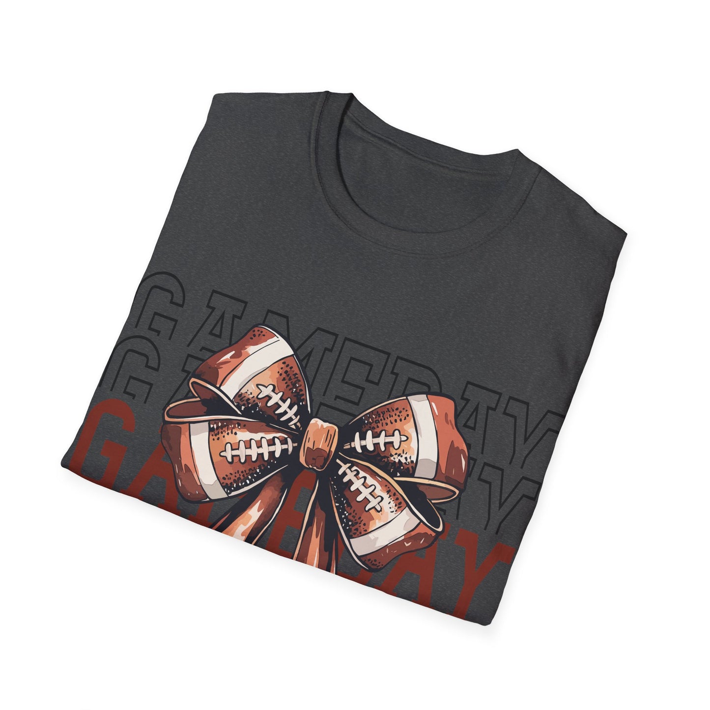 Game day with bow Unisex Softstyle T-Shirt