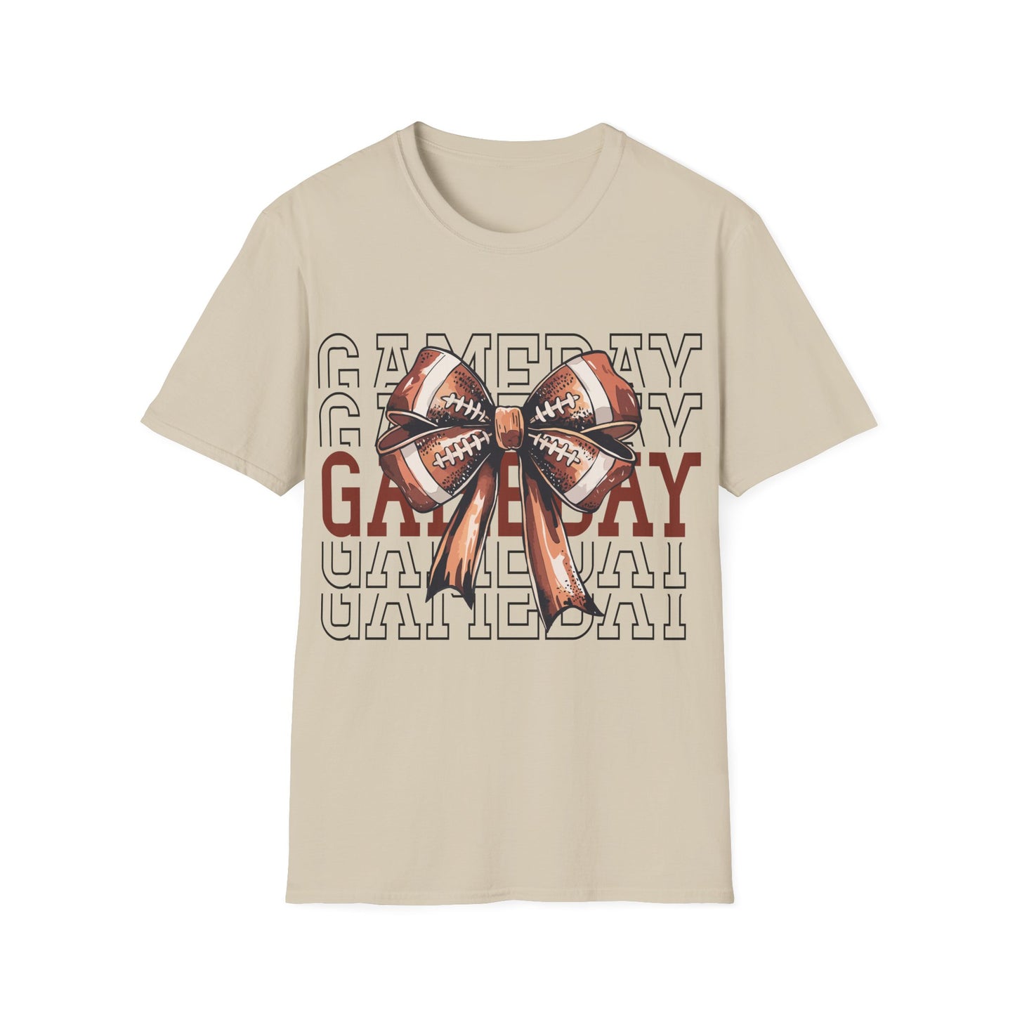 Game day with bow Unisex Softstyle T-Shirt