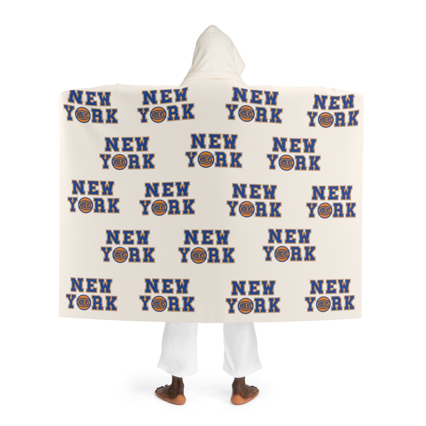 NY Hooded Sherpa Fleece Blanket