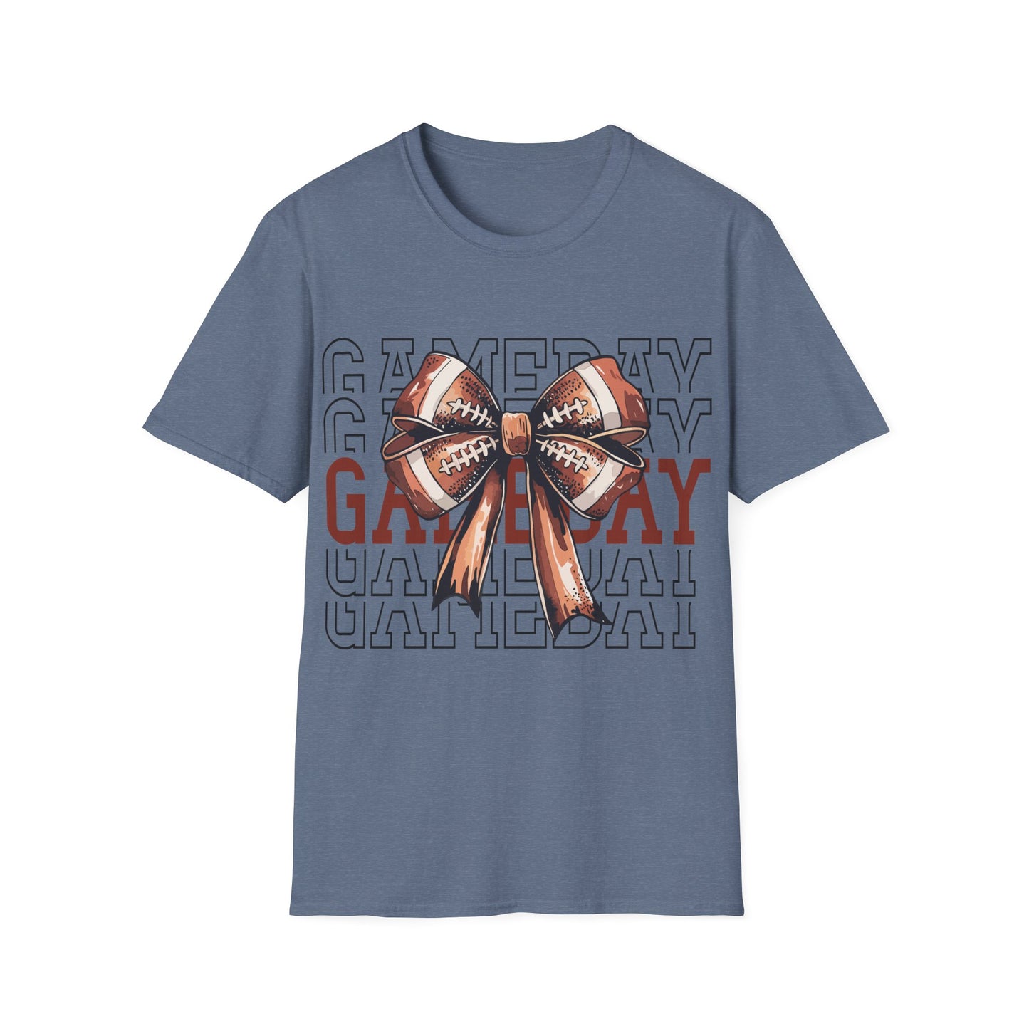 Game day with bow Unisex Softstyle T-Shirt