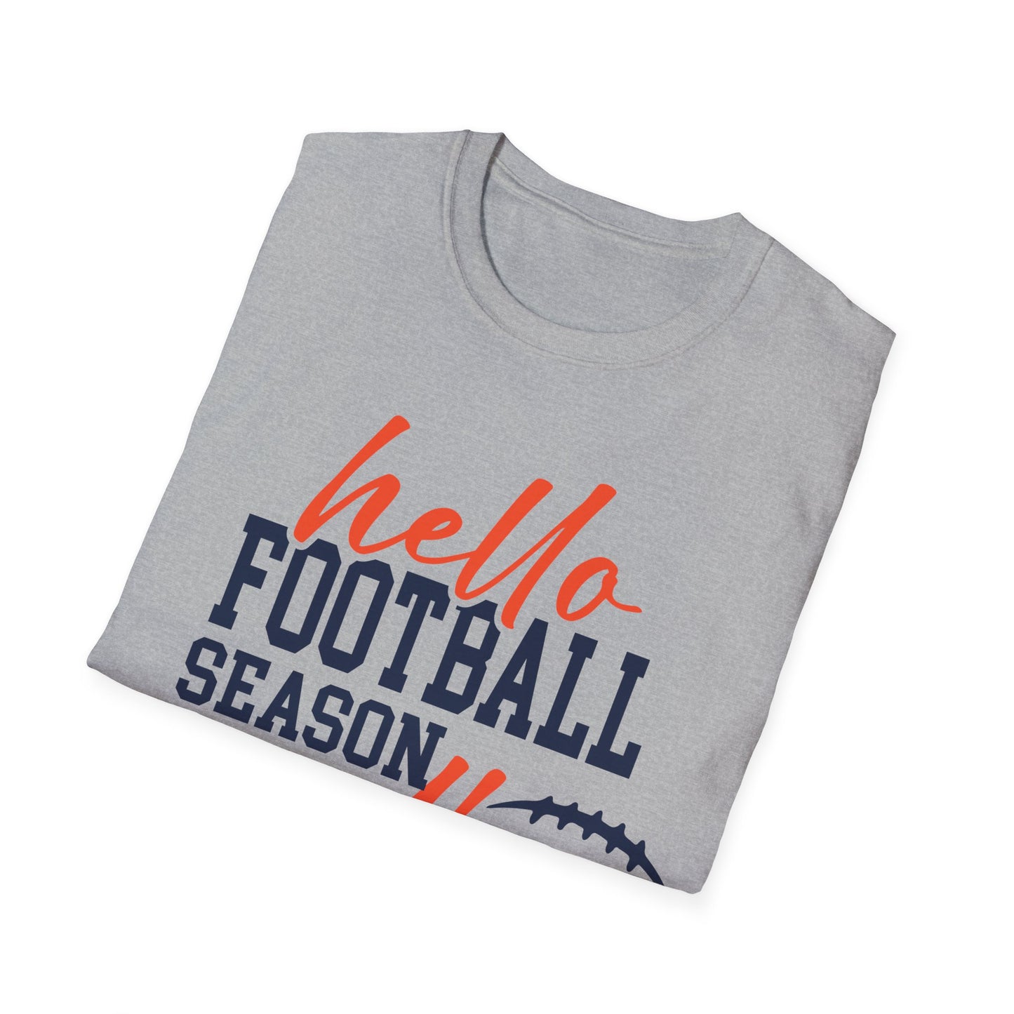 Hello football goodbye wife Unisex Softstyle T-Shirt