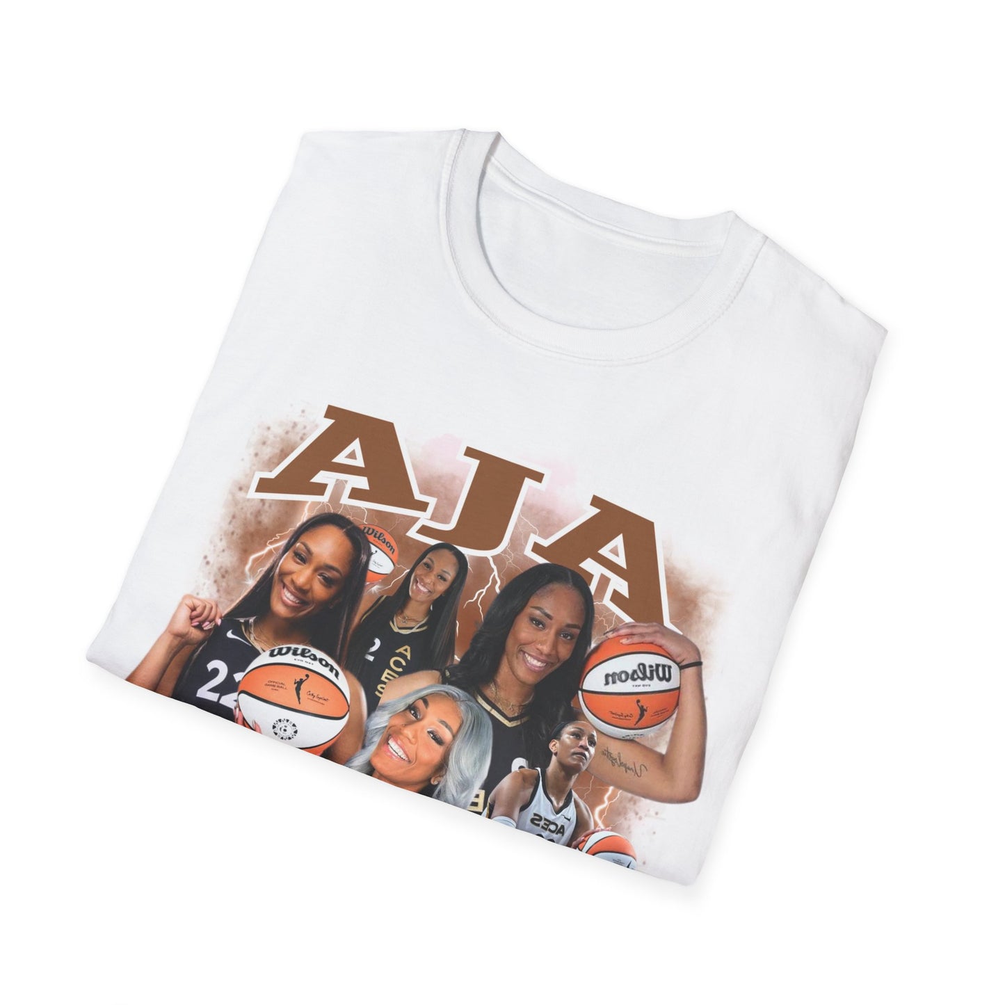 A Wilson basketball collage Unisex Softstyle T-Shirt