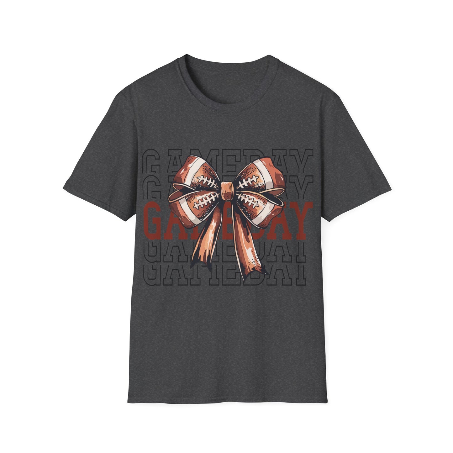 Game day with bow Unisex Softstyle T-Shirt