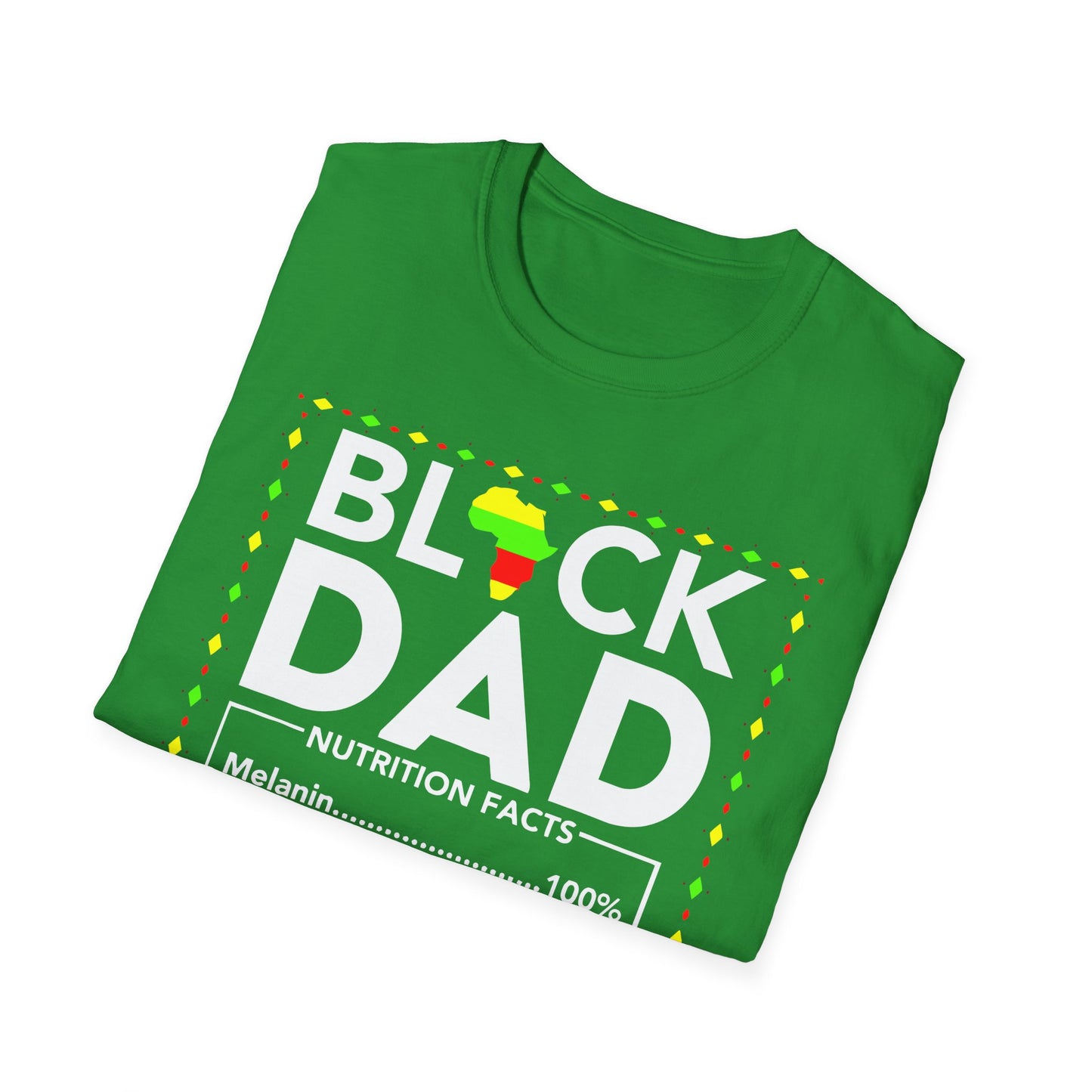 Black Dad Nutrition Facts Unisex T-Shirt | Gift for Father's Day, Black History Month, Dad's Birthday, Casual Wear, Fun Gift