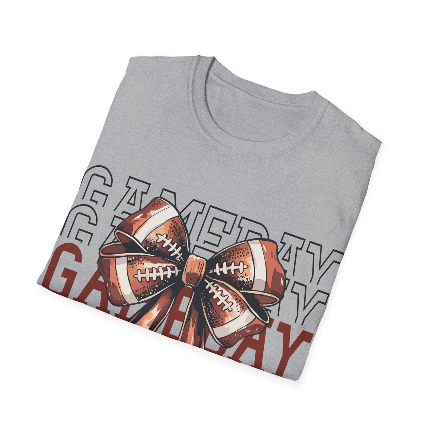 Game day with bow Unisex Softstyle T-Shirt