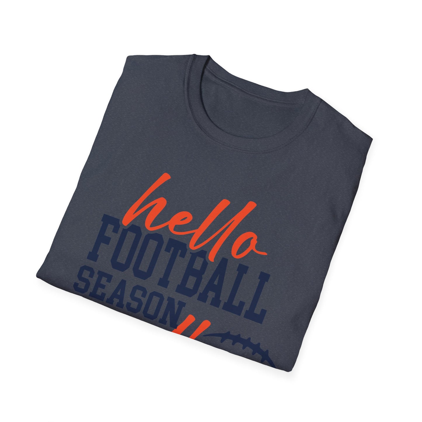 Hello football goodbye wife Unisex Softstyle T-Shirt