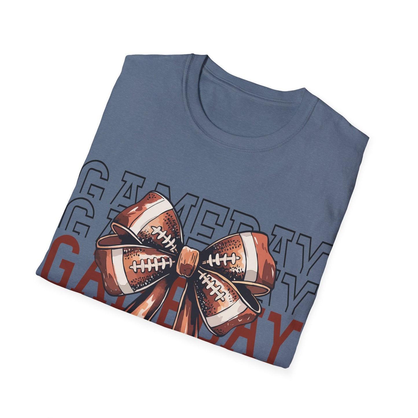 Game day with bow Unisex Softstyle T-Shirt