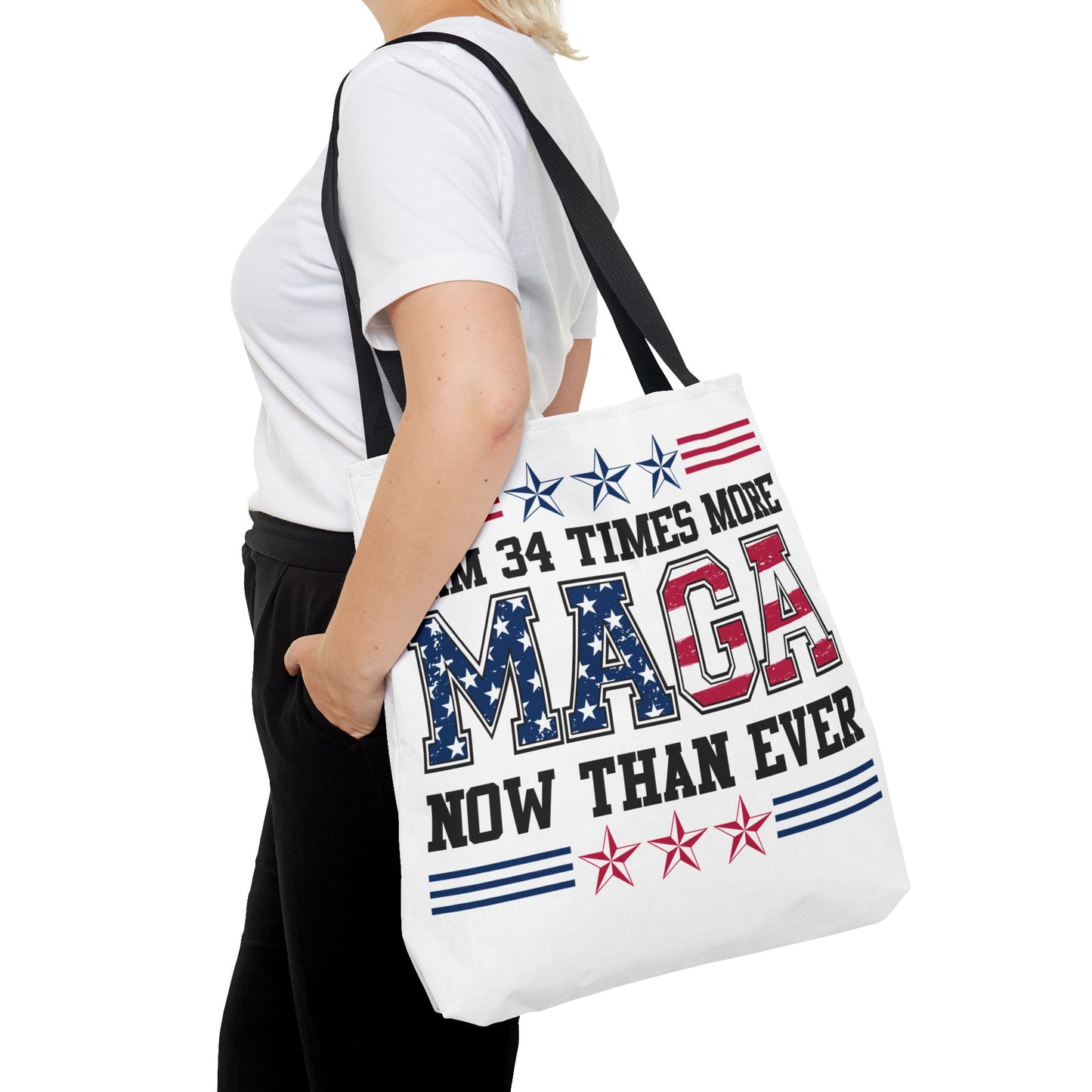 I am 34 times more maga Tote Bag (AOP)