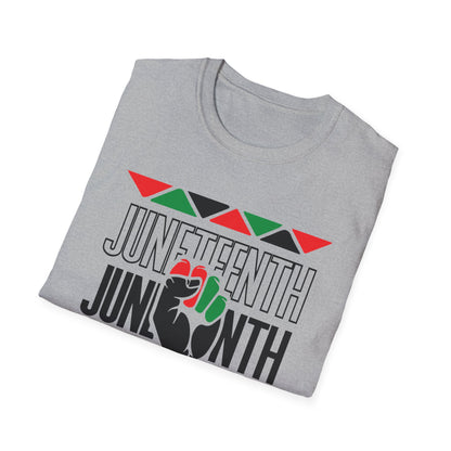 Juneteenth with fist Unisex Softstyle T-Shirt