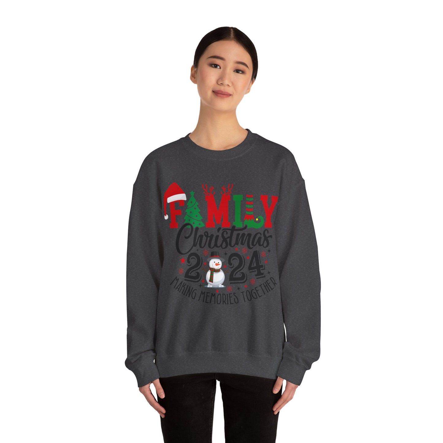 Family Christmas 2024 Unisex Heavy Blend™ Crewneck Sweatshirt