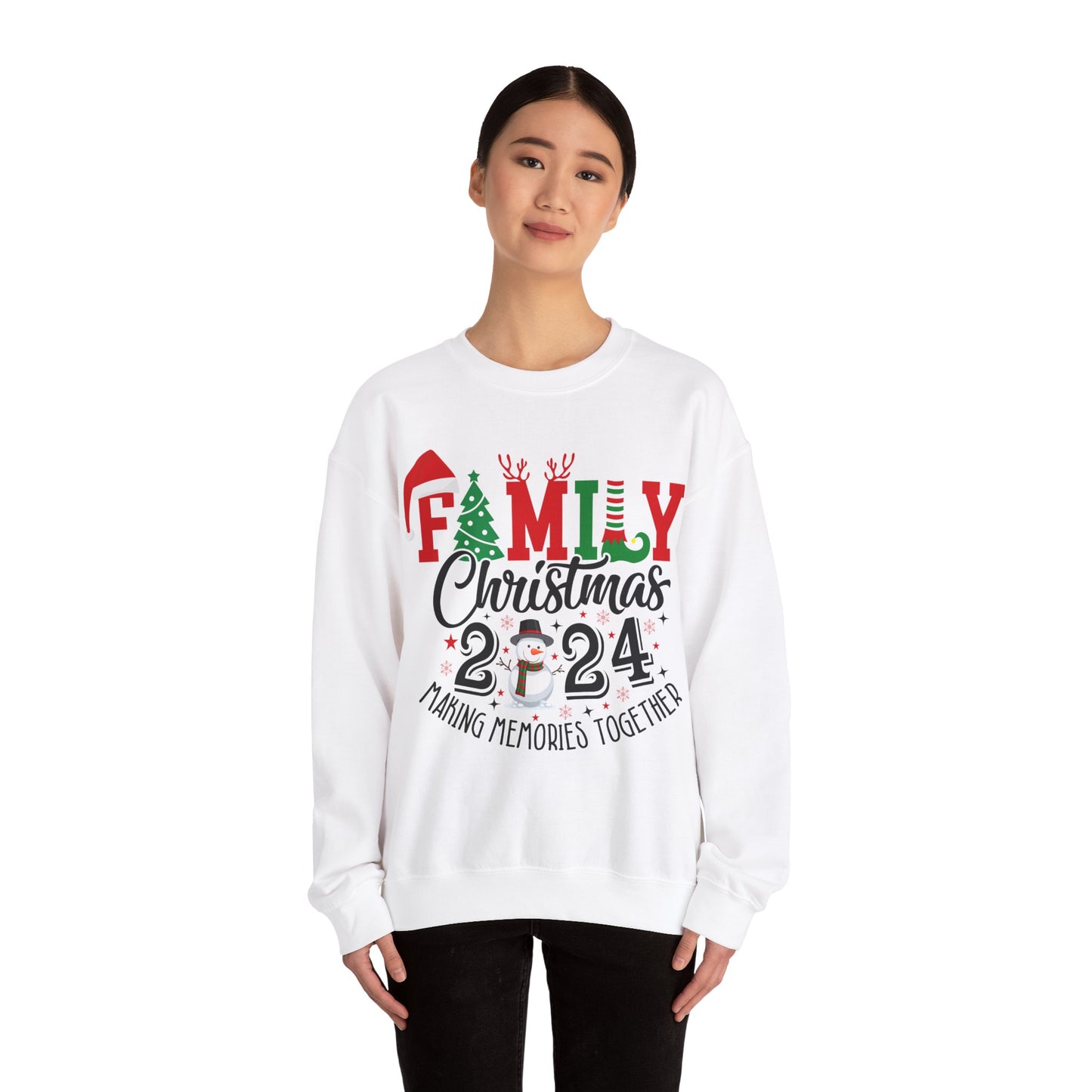 Family Christmas 2024 Unisex Heavy Blend™ Crewneck Sweatshirt