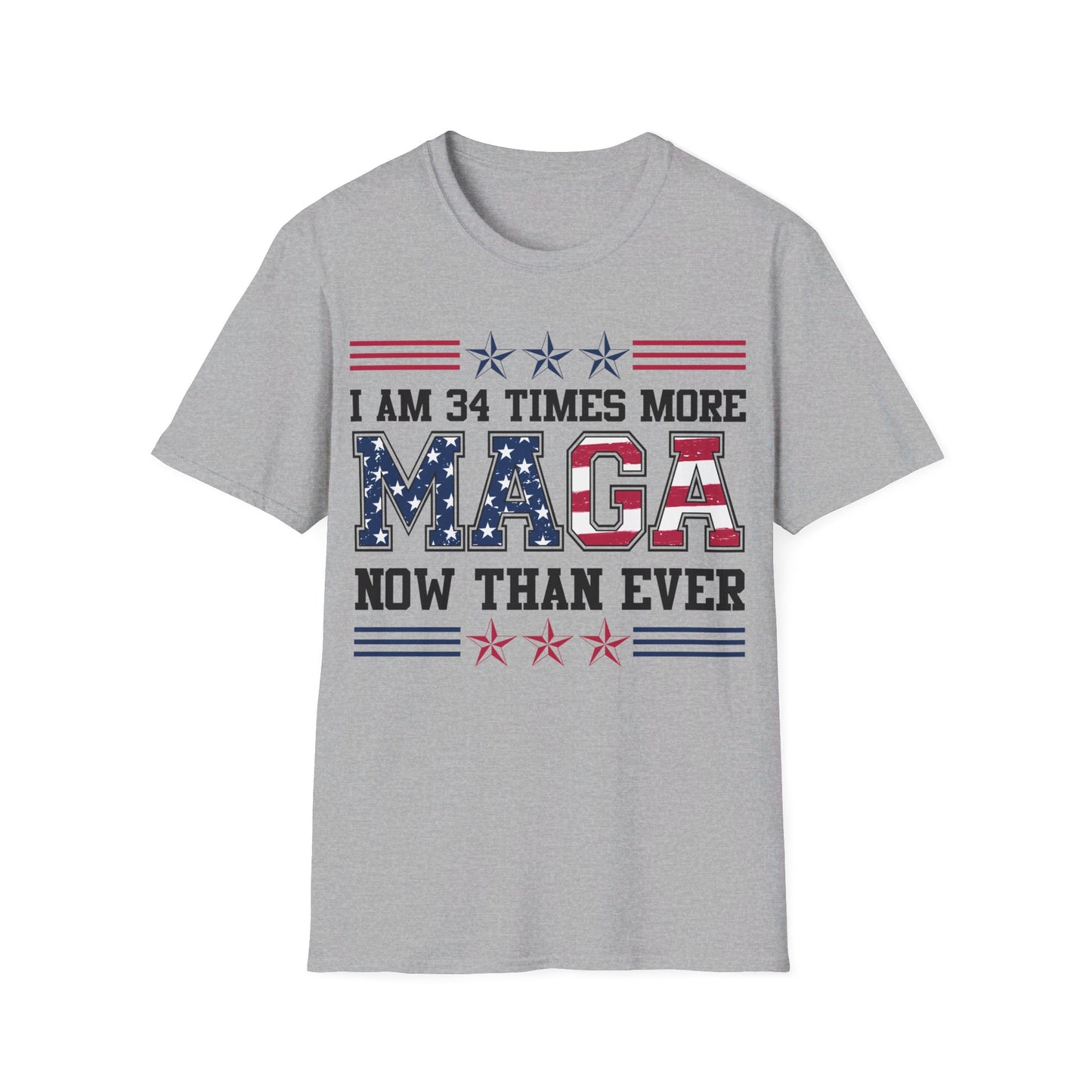 I am 34 more times maga Unisex Softstyle T-Shirt