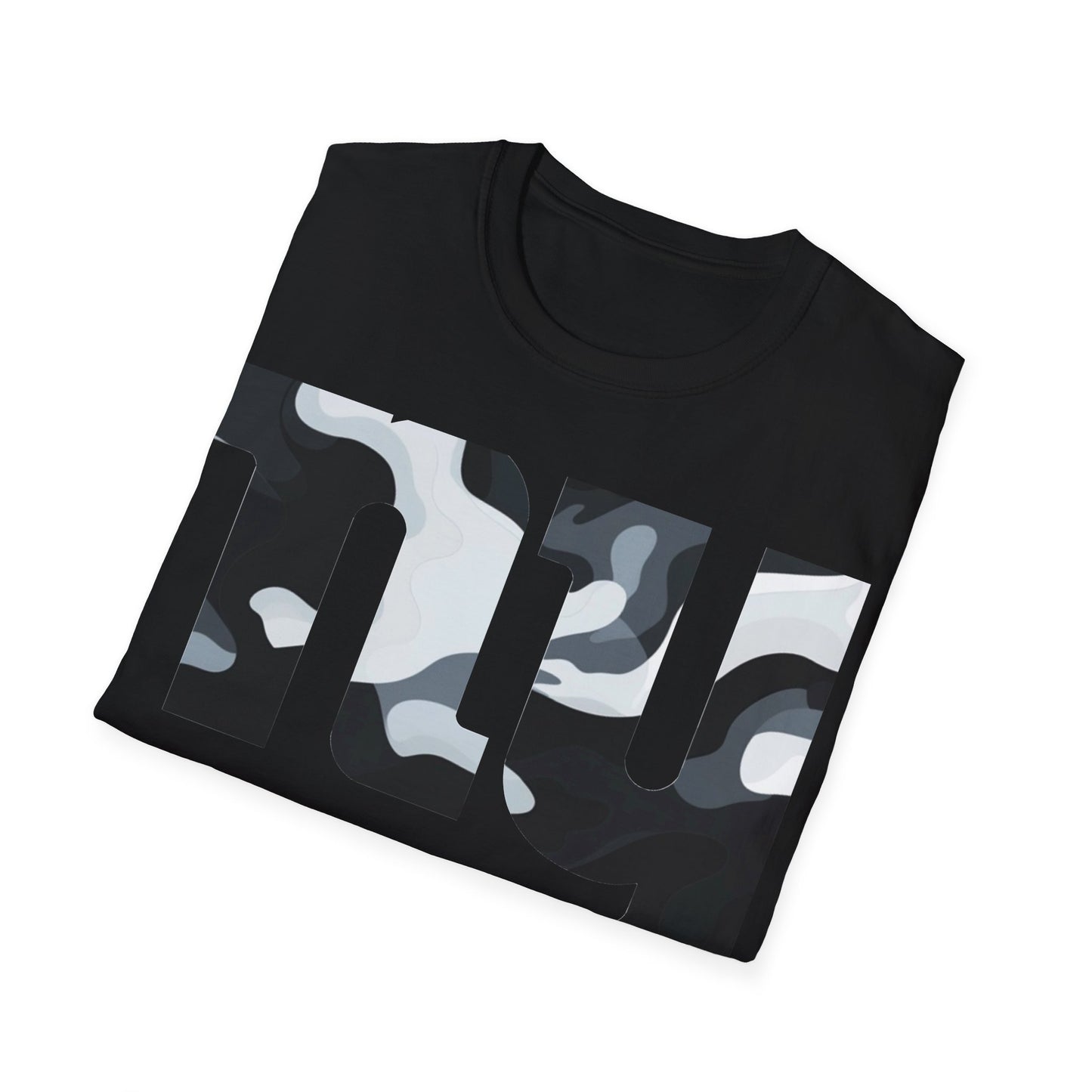 black camo Unisex Softstyle T-Shirt