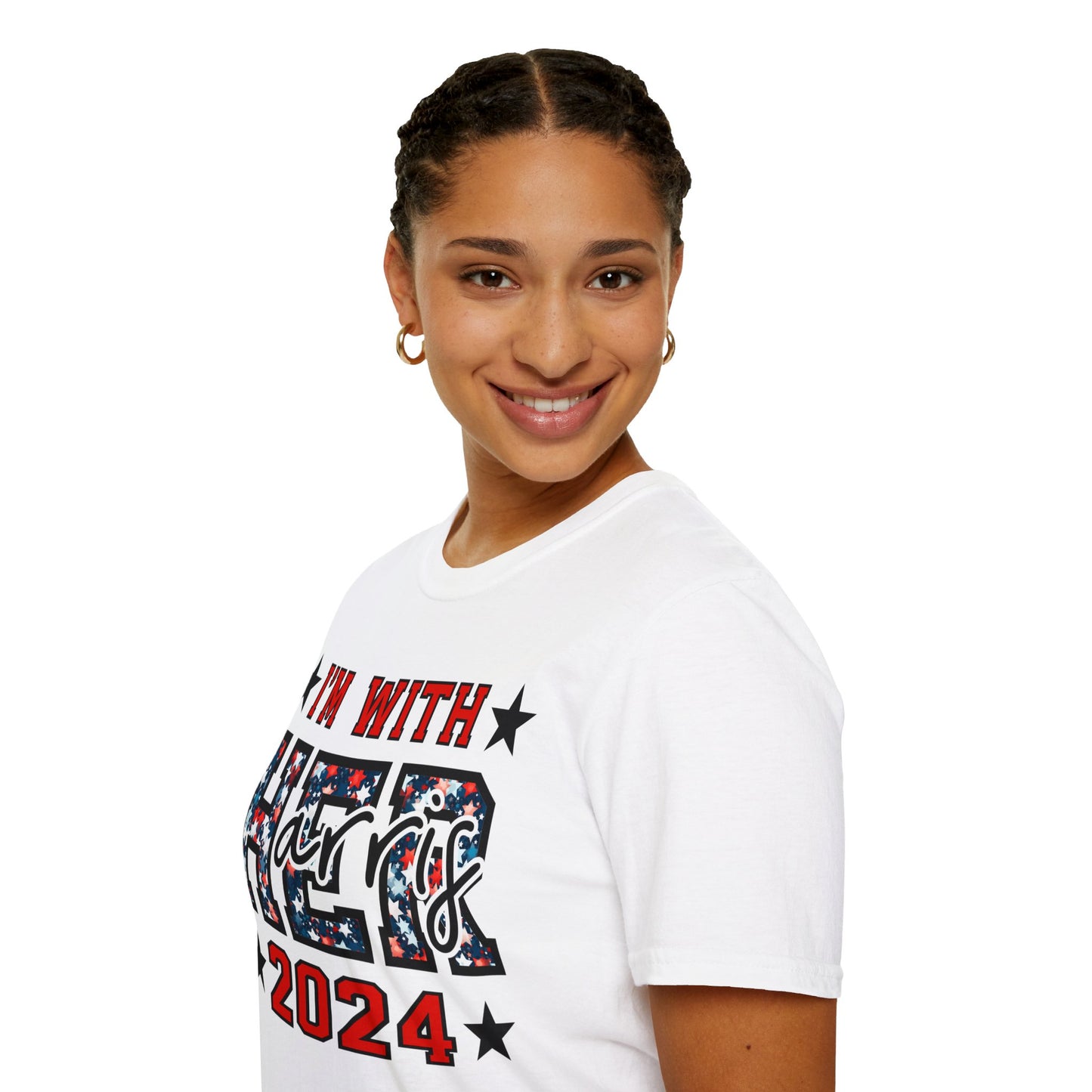 I'm with her 2024 Unisex Softstyle T-Shirt