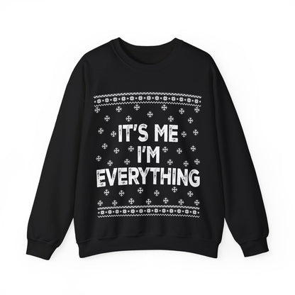 It's me, I'm everything white Unisex Heavy Blend™ Crewneck Sweatshirt