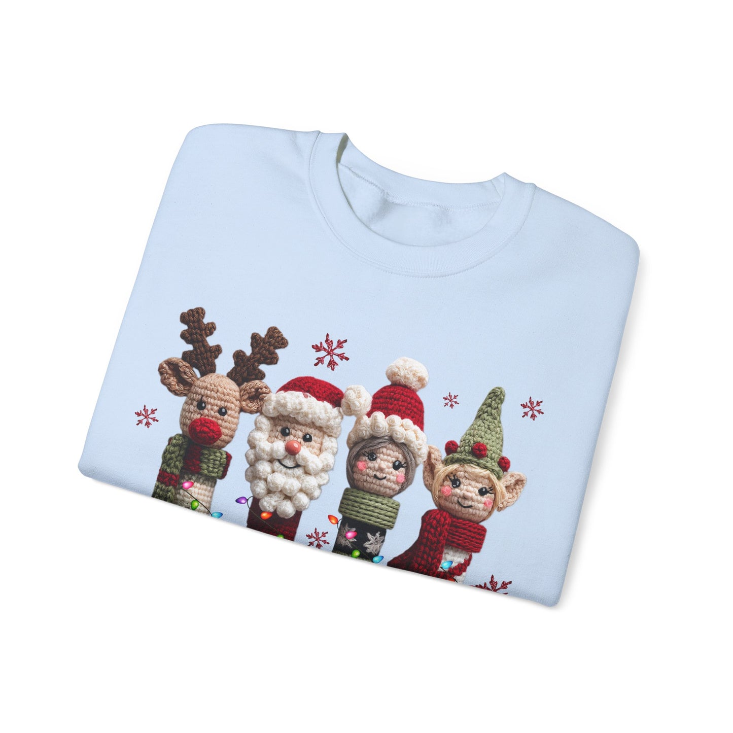 Knitted Teacher Christmas Pencil Unisex Heavy Blend™ Crewneck Sweatshirt