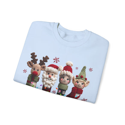 Knitted Teacher Christmas Pencil Unisex Heavy Blend™ Crewneck Sweatshirt