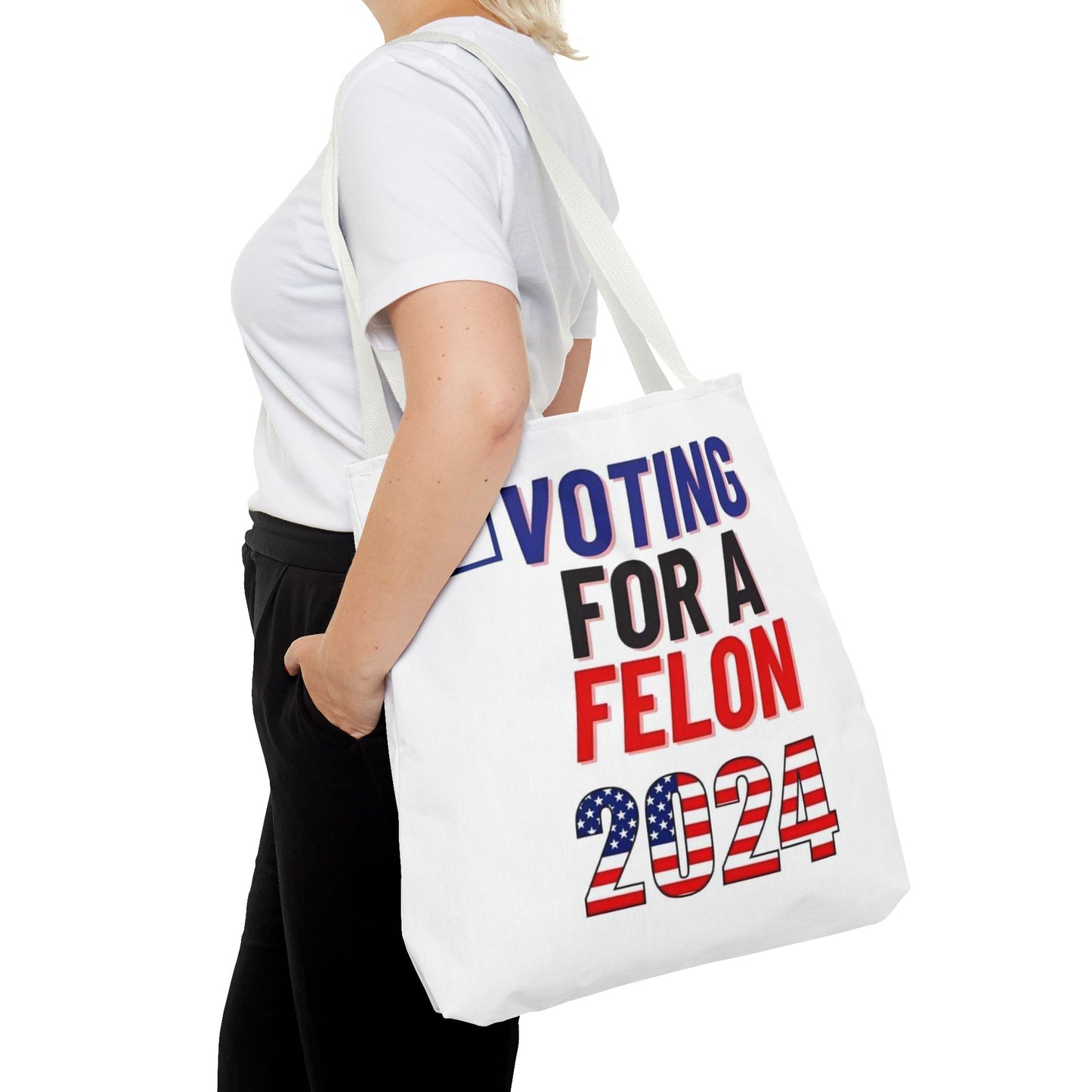 Voting for a Felon 2024 Tote Bag (AOP)