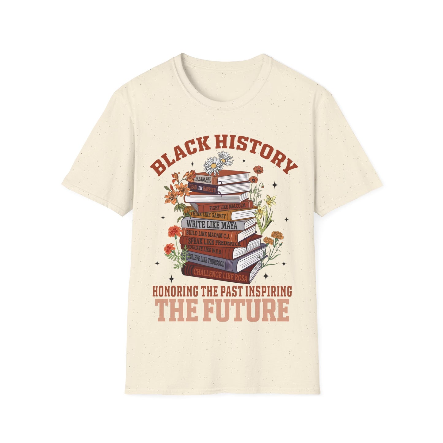 Black History book stack Unisex Softstyle T-Shirt