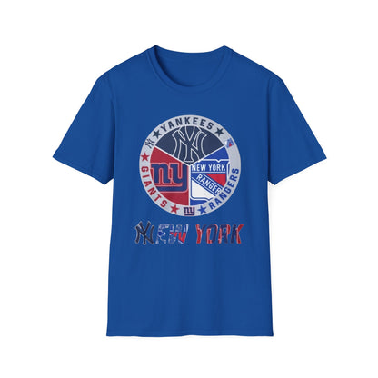 New York sports teams nyy nyg nyr Unisex Softstyle T-Shirt