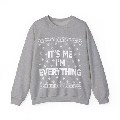 It's me, I'm everything white Unisex Heavy Blend™ Crewneck Sweatshirt