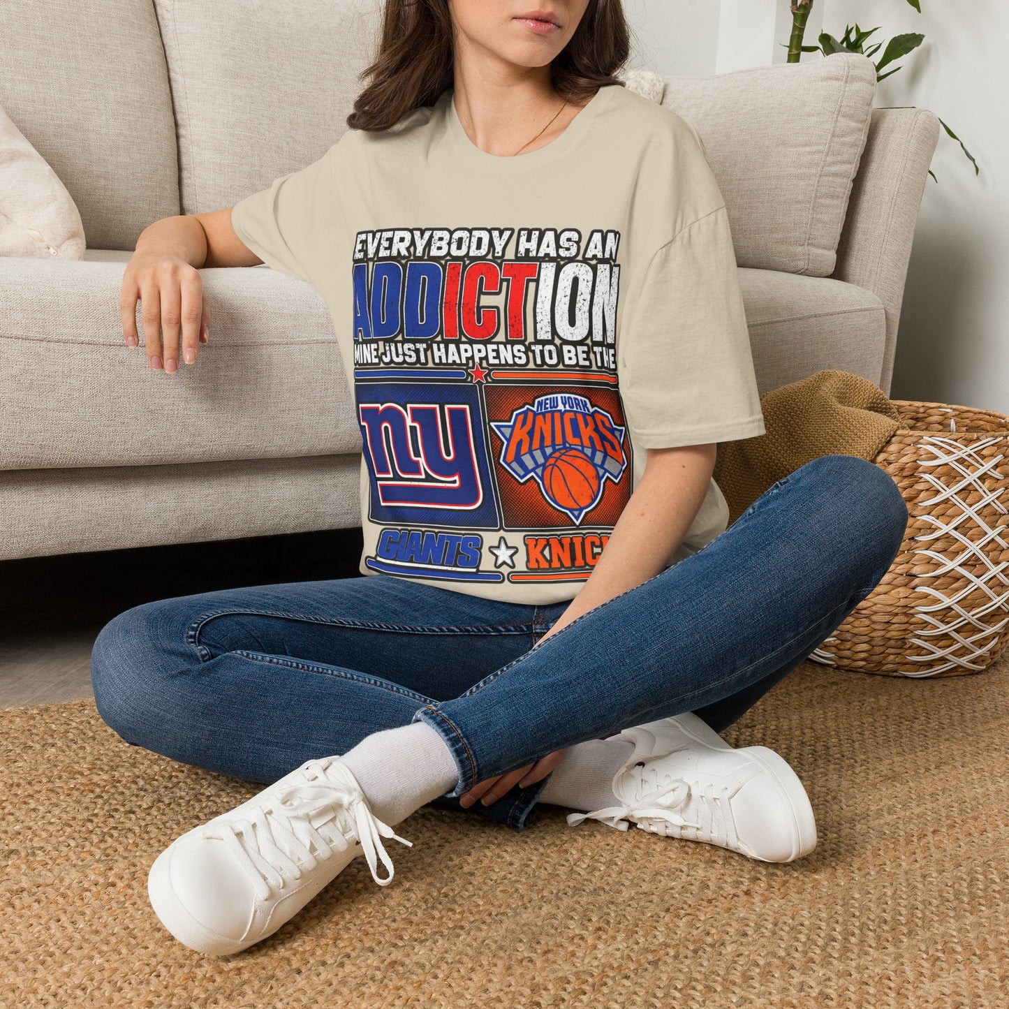 Everybody has an addiction, nyg, nyk Unisex Softstyle T-Shirt