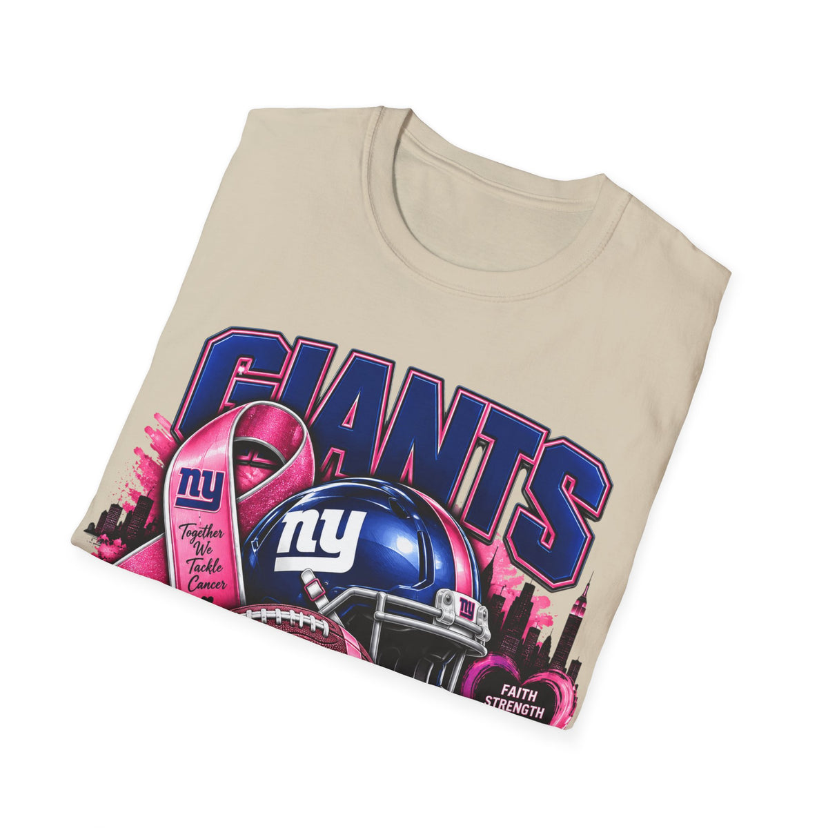 Giants Cancer Awareness Unisex Softstyle T-Shirt
