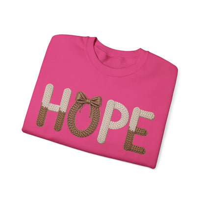 Hope Faux Yarn Unisex Heavy Blend™ Crewneck Sweatshirt