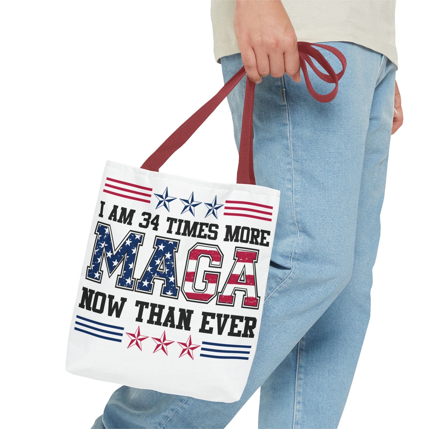 I am 34 times more maga Tote Bag (AOP)