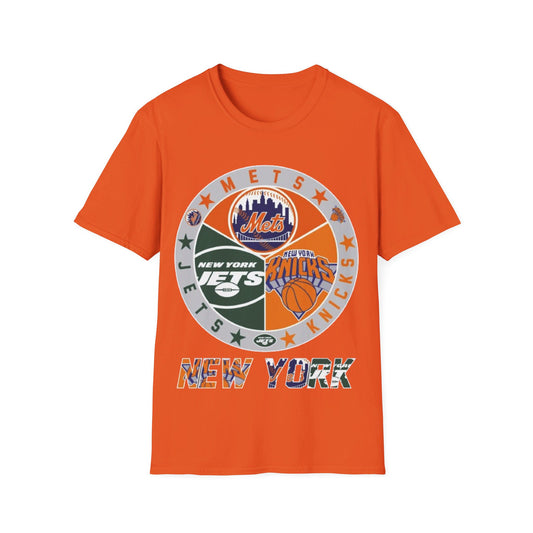 NY sports teams nym nyk nyj Unisex Softstyle T-Shirt