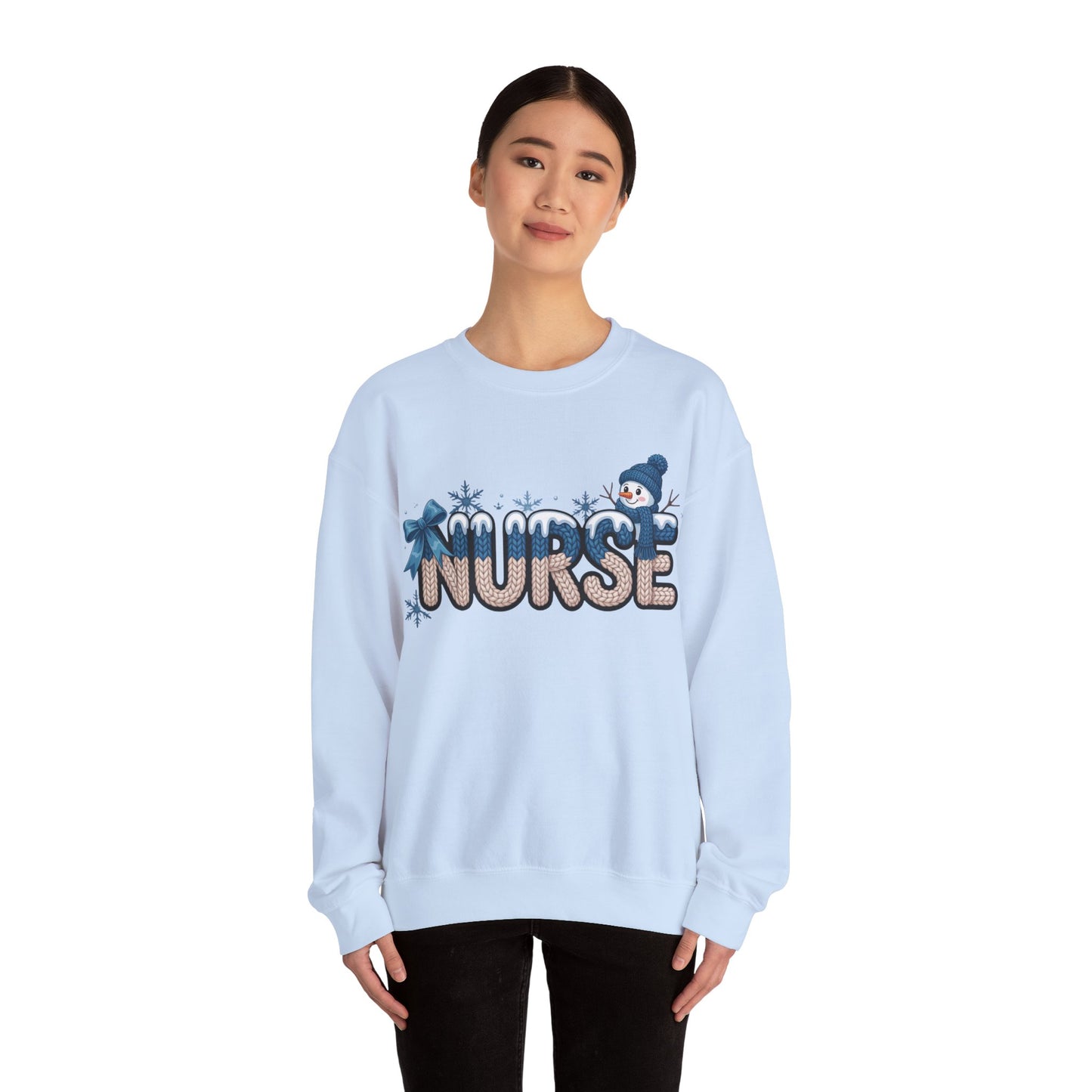 Nurse Snowman Unisex Heavy Blend™ Crewneck Sweatshirt
