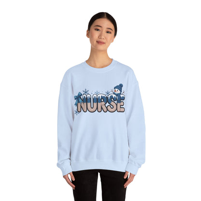 Nurse Snowman Unisex Heavy Blend™ Crewneck Sweatshirt