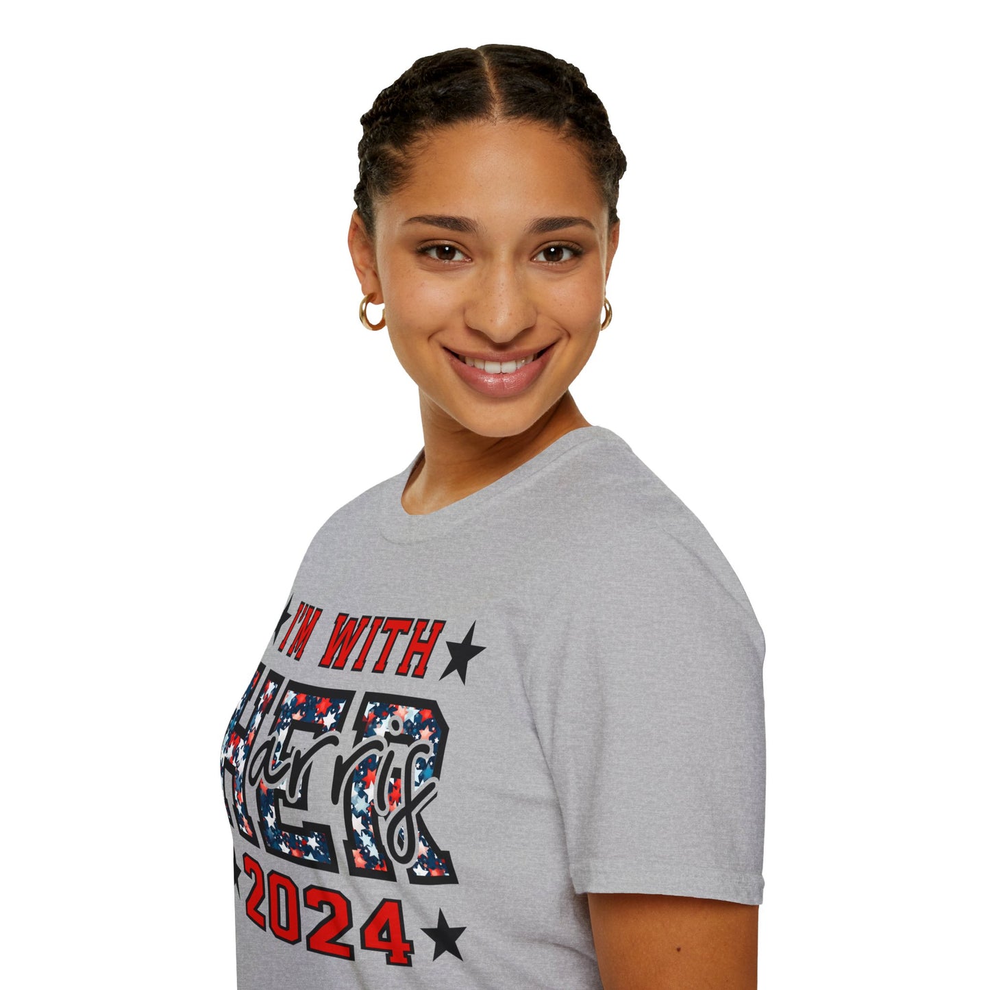 I'm with her 2024 Unisex Softstyle T-Shirt