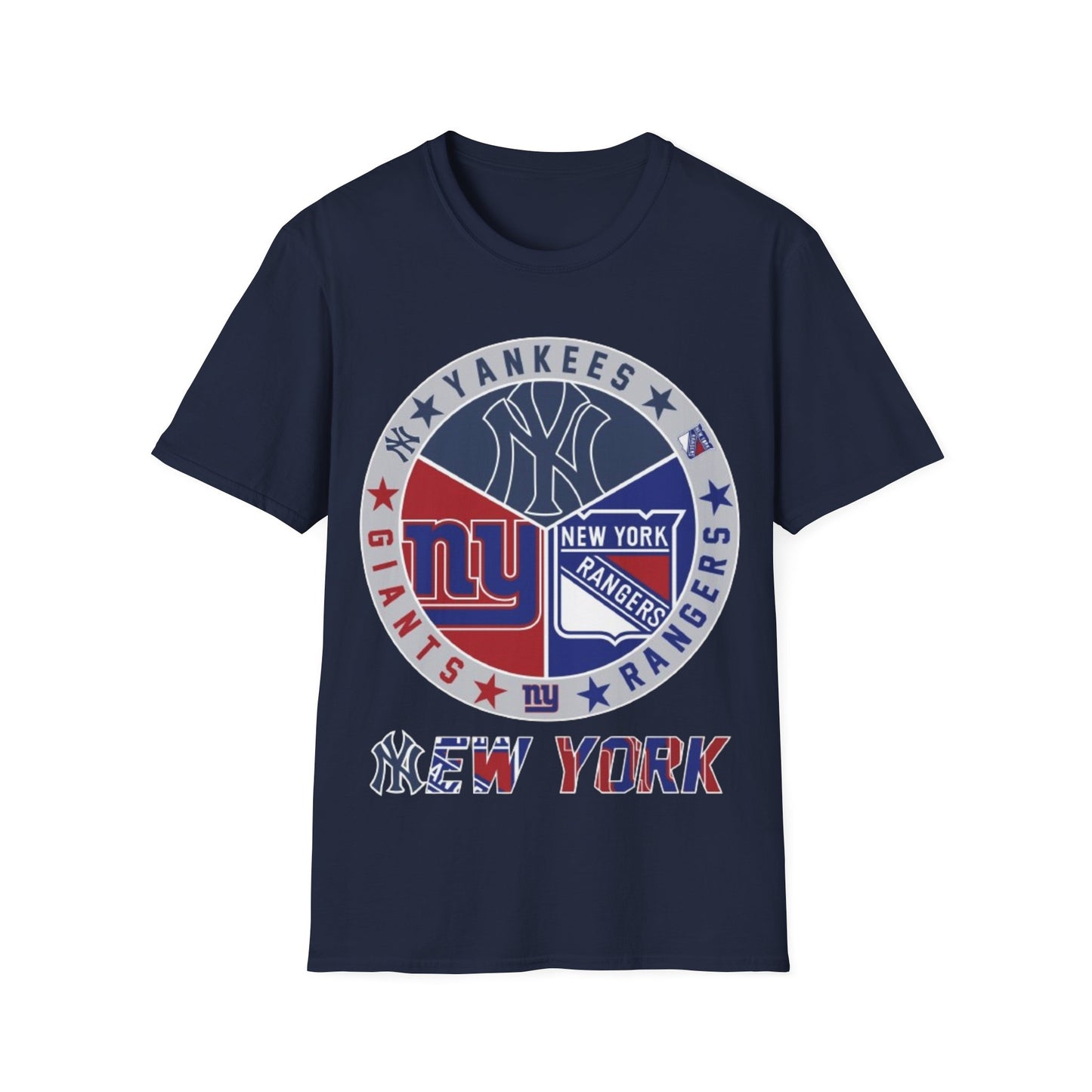 NY sports teams nyy nyg nyr Unisex Softstyle T-Shirt