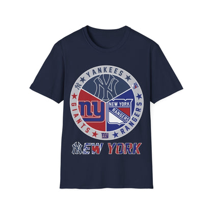 NY sports teams nyy nyg nyr Unisex Softstyle T-Shirt