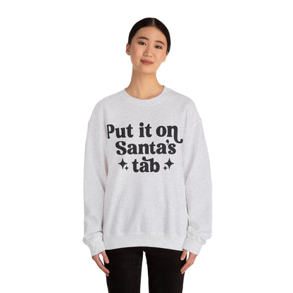 Put it on Sant's Tab Unisex Heavy Blend™ Crewneck Sweatshirt