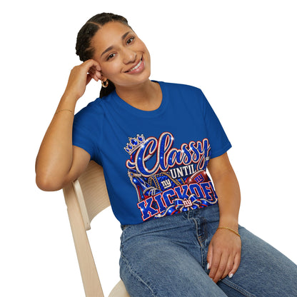 Classy until kickoff 2 Unisex Softstyle T-Shirt