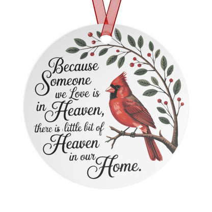 Cardinal Memorial Metal Ornaments