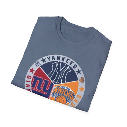 New York sports teams nyy nyr nyg Unisex Softstyle T-Shirt