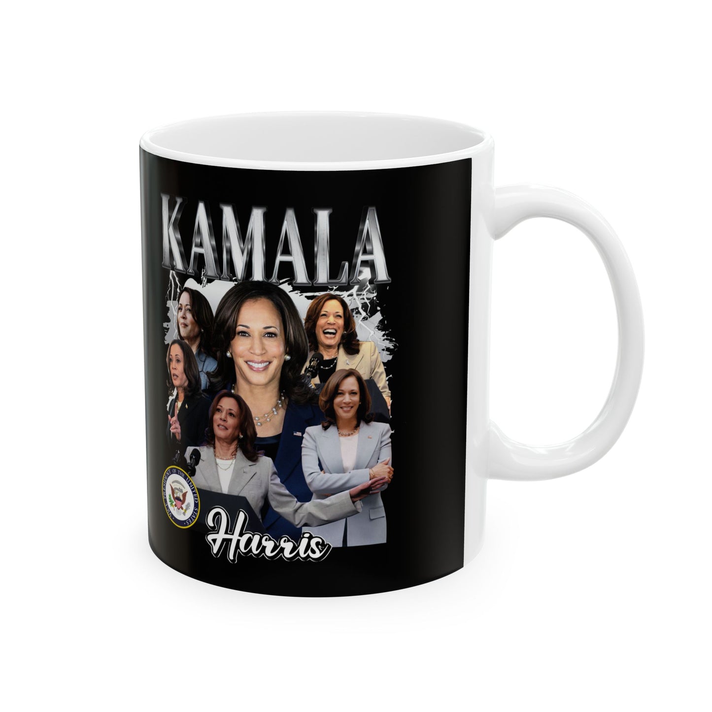 Kamala Collage Ceramic Mug, (11oz, 15oz)