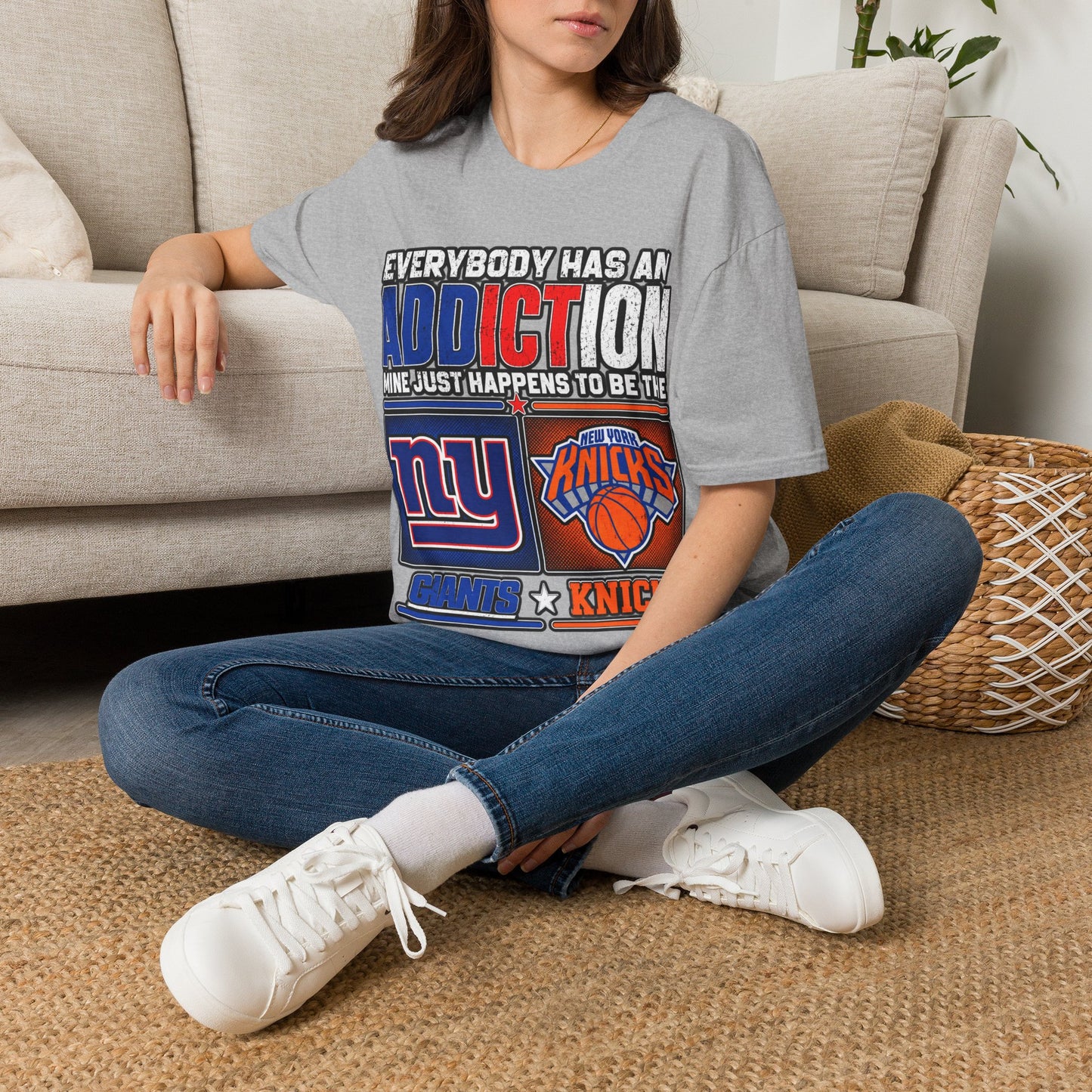Everybody has an addiction, nyg, nyk Unisex Softstyle T-Shirt